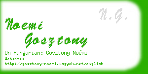 noemi gosztony business card